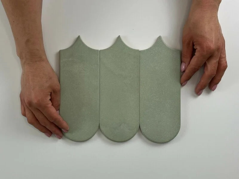 Wandtegel Alure Sage visschub 8x21,5