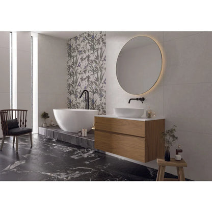 Wandtegel Borneo White Peek decor 60x120 rett