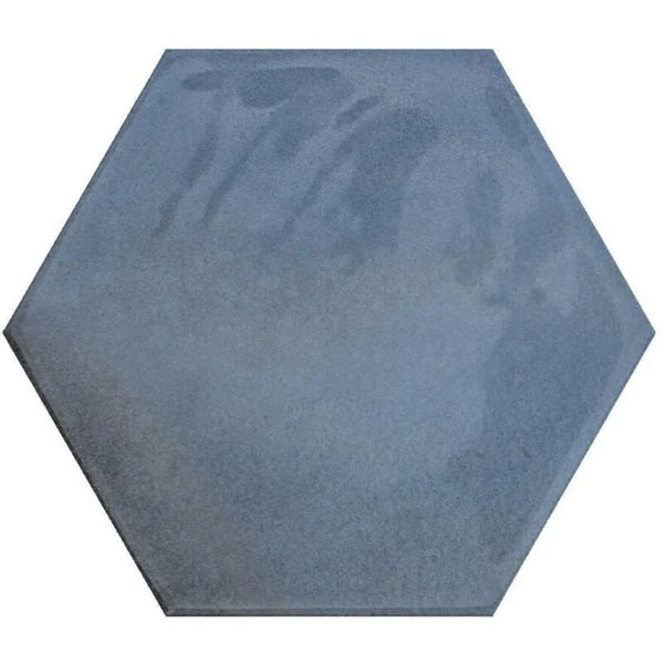 Hexagon Moon Blue glans 16x18