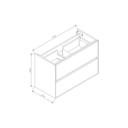 Badmeubel Compact Greeploos 80 Century Oak