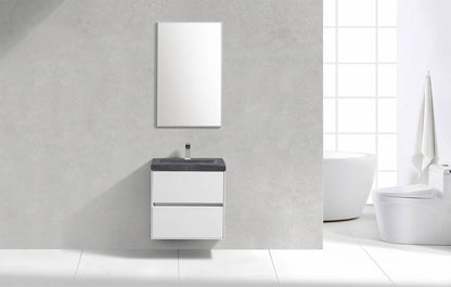 Badmeubel Compact Stone Greeploos 60 Hoogglans Wit