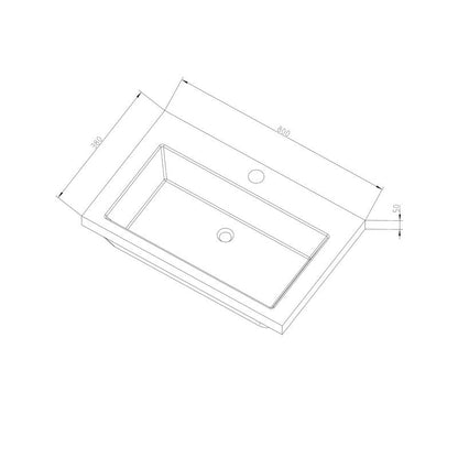 Badmeubel Compact Stone 80 Hoogglans Antraciet