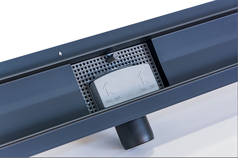 Douchegoot Mat Zwart 80