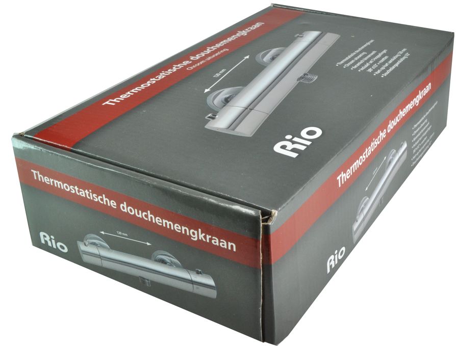 Rio thermostatische douchemengkraan 12 cm chroom 8718053672571