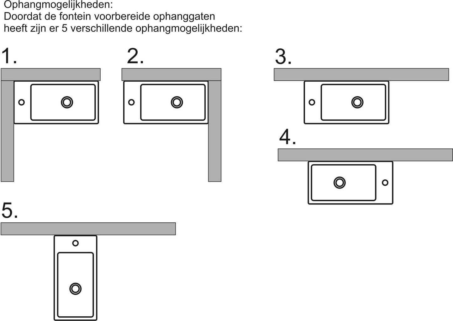 Metis fontein 50 x 25 cm wit 8717306084727