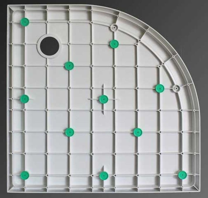 Mould SMC douchebak 90 x 90 x 4 cm 1/4 rond wit 8718053679761