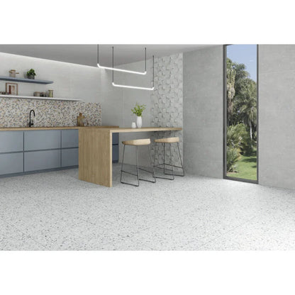 Indeed Confetti Grey Light wandtegel 33,3x90 rett