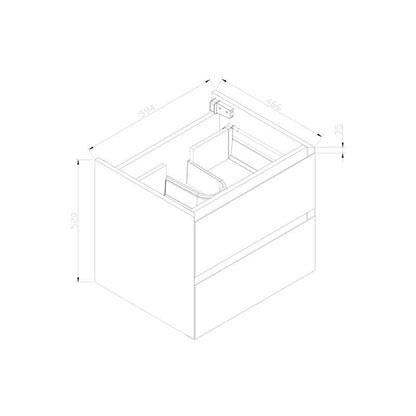 Badmeubel Infinity Century Oak 60