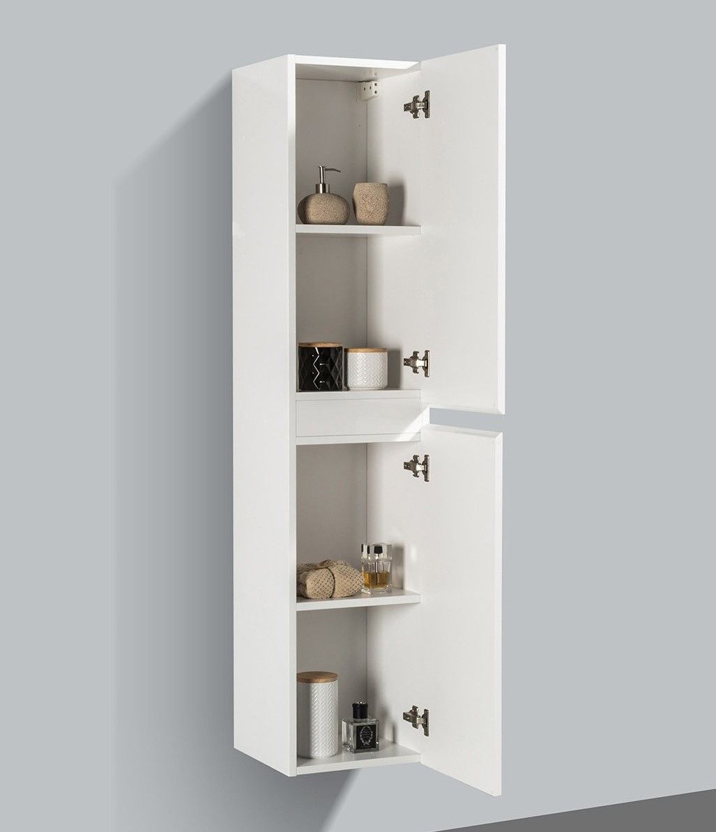 Badkamerkast Tieme in hoogglans wit 160x35x35cm