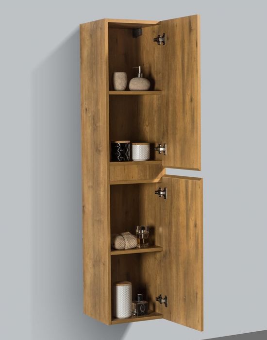 Badkamerkast Tieme in mat eiken 160x35x35cm