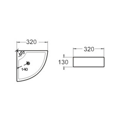 Combipakket keramische fontein met kraan en afvoer Quartz