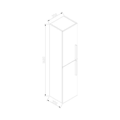 Hoge kast 160 Hoogglans Antraciet