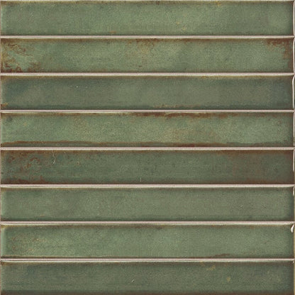 Brick Raku Emerald mozaiektegel 35x35