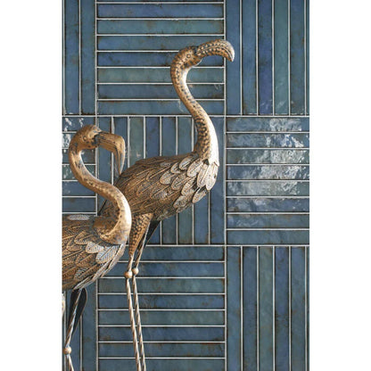 Brick Raku Turquoise mozaiektegel 35x35