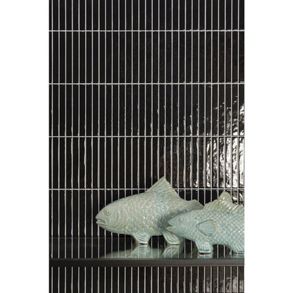 Pencil Kromo Black mozaiektegel 35x35