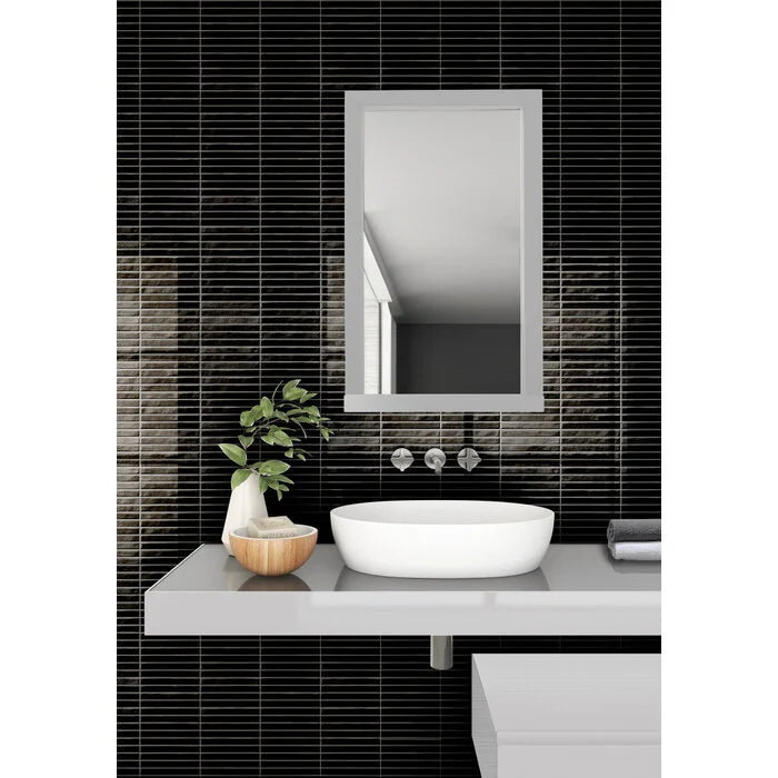 Pencil Kromo Black mozaiektegel 35x35