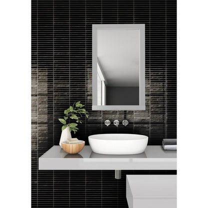 Pencil Kromo Black mozaiektegel 35x35