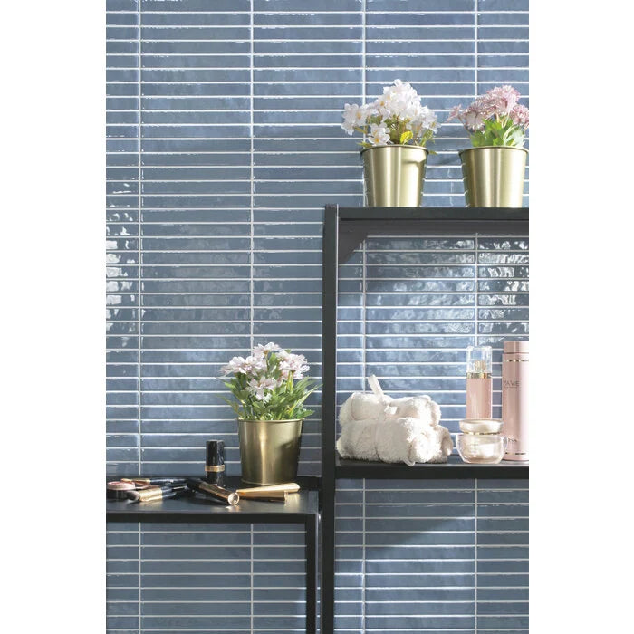 Pencil Kromo Teal mozaiektegel 35x35