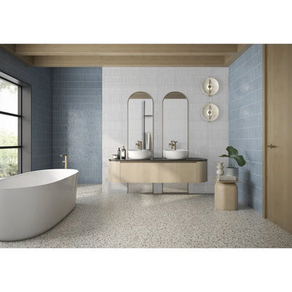 Pencil Kromo Teal mozaiektegel 35x35