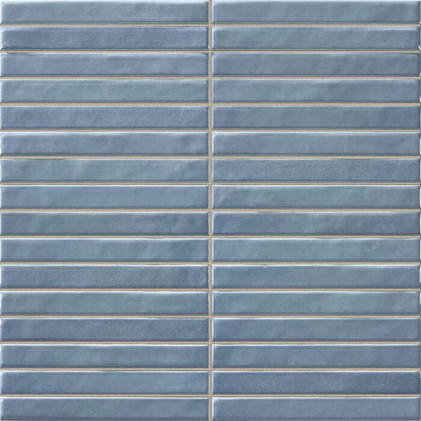 Pencil Kromo Teal mozaiektegel 35x35