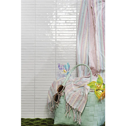 Pencil Kromo White mozaiektegel 35x35