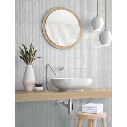 Pencil Kromo White mozaiektegel 35x35