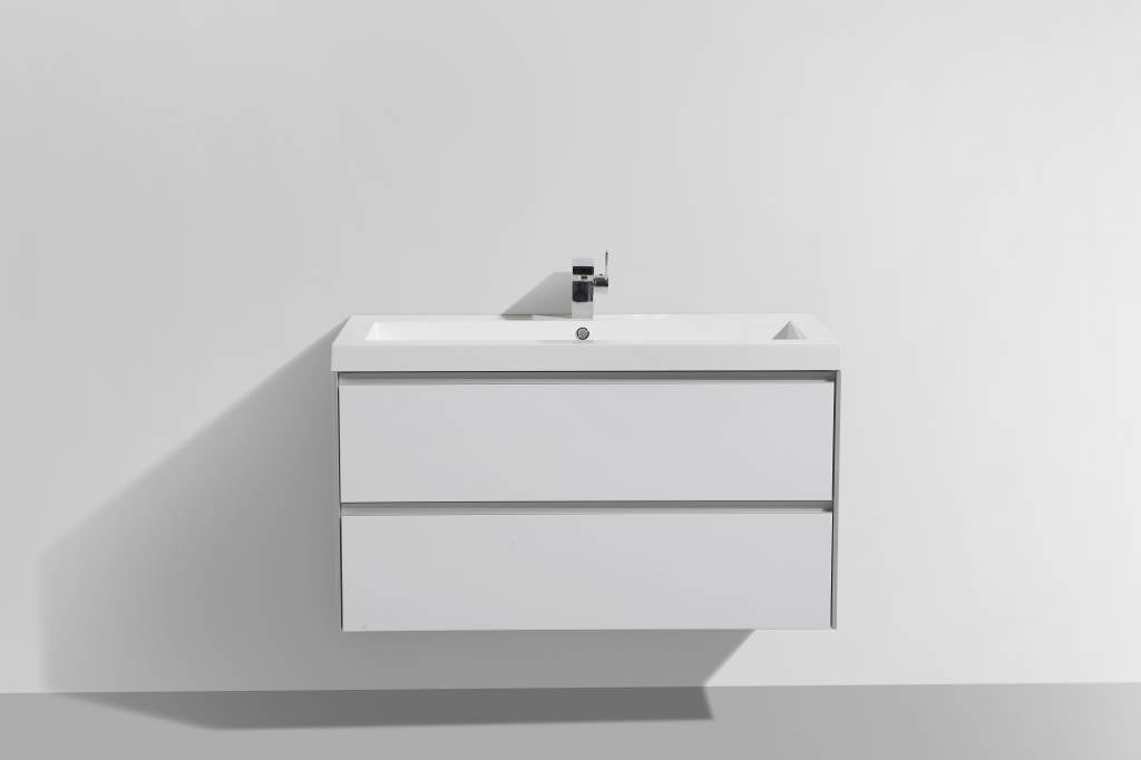 Badmeubel aktieset PL 100 HOOGGLANS WIT