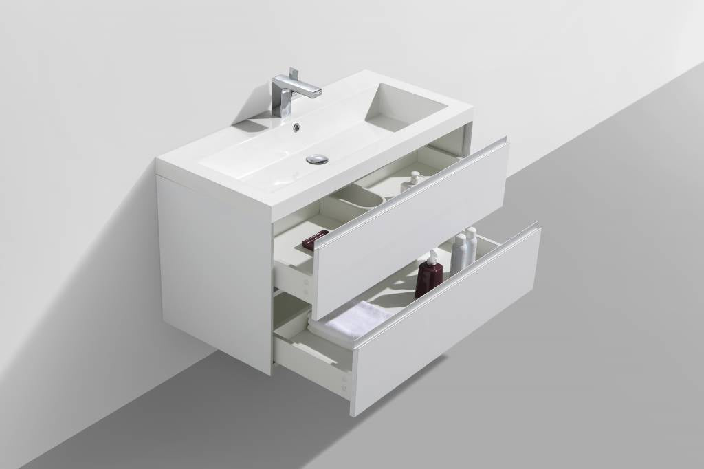 Badmeubel aktieset PL 100 HOOGGLANS WIT