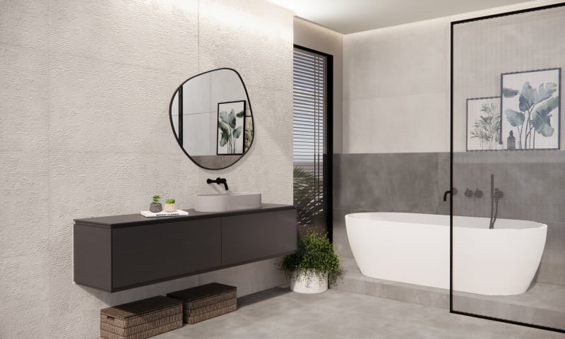 Beton Cire Bercy Nude decor wandtegel 60x120 rett