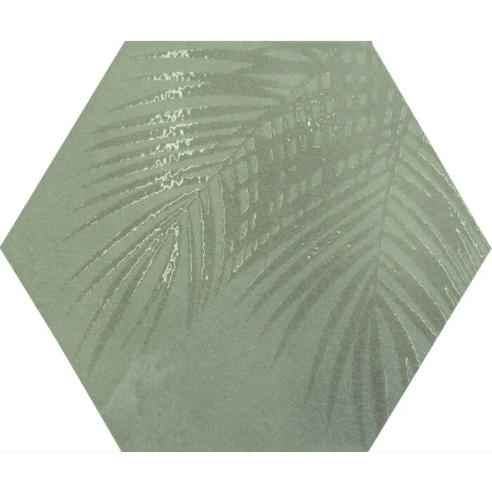 Beton Cire Bercy Salvia hexagon decor 20x24