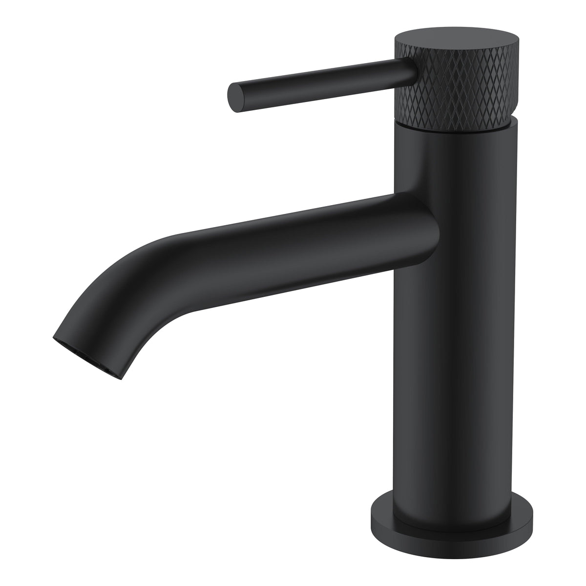 Ribbd fonteinkraan 1/2" mat zwart