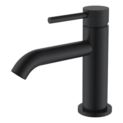 Ribbd fonteinkraan 1/2" mat zwart