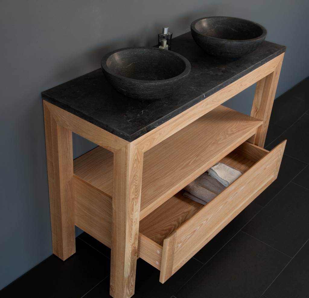 Badmeubel Robusta Dynasty met 2 ronde kommen 120