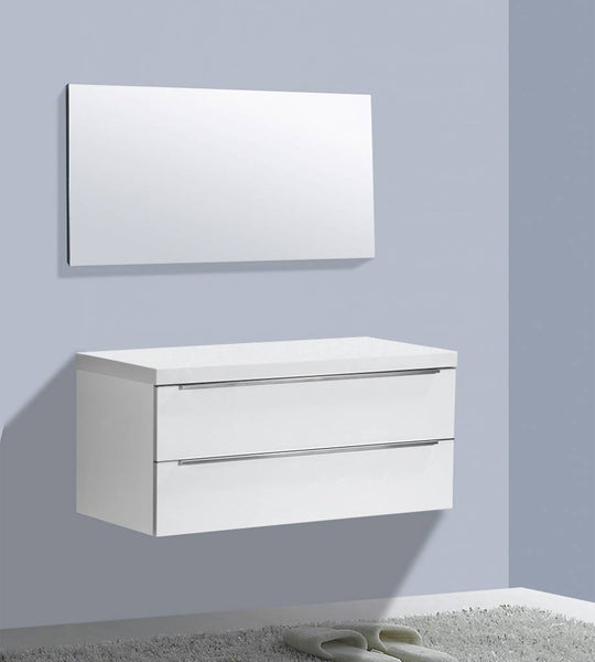 Badmeubel Senza Flat kunstmarmer top 120 Wit