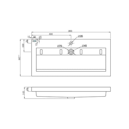 Badmeubel Senza 80 Hoogglans Antraciet