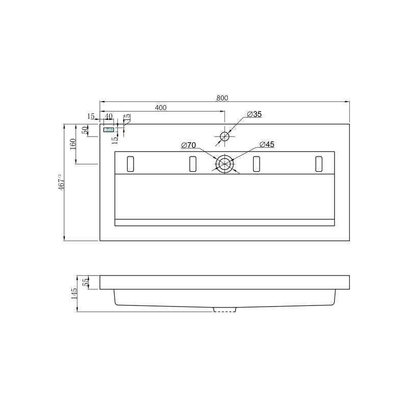 Badmeubel Senza 80 Hoogglans Wit