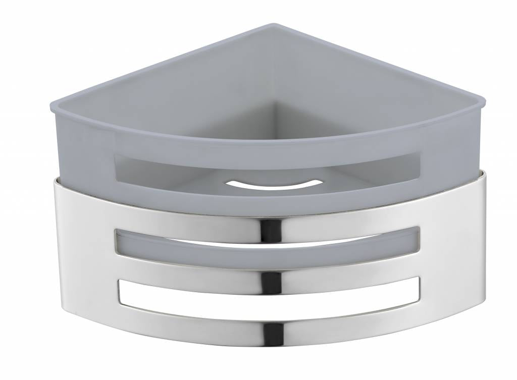 Design shampoo korf hoek model RVS gepolijst