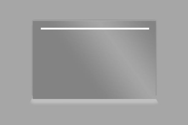 Aluminium spiegel met LED verlichting en onderverlichting 120 inclusief spiegelverwarming