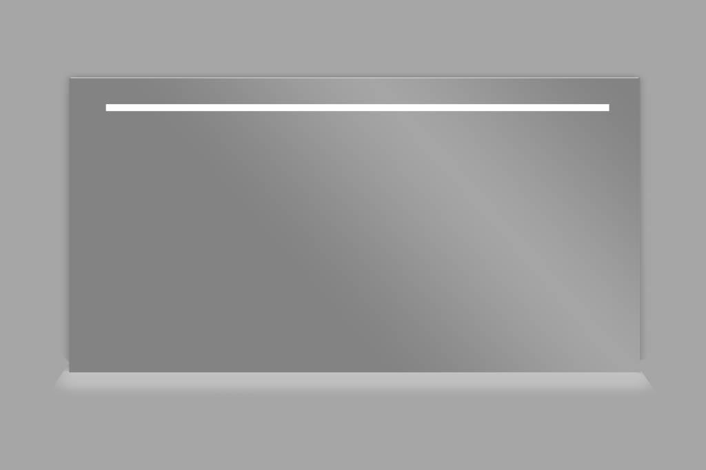 Aluminium spiegel met LED verlichting en onderverlichting 160 inclusief spiegelverwarming