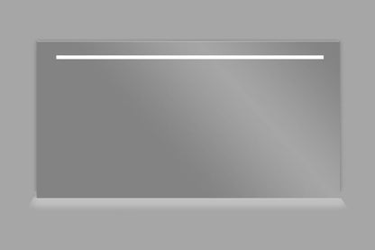 Aluminium spiegel met LED verlichting en onderverlichting 160 inclusief spiegelverwarming