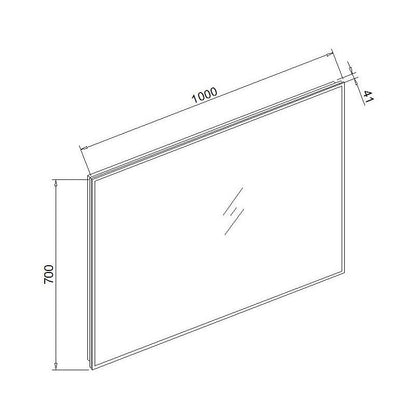 Aluminium spiegel LED Infinity 100