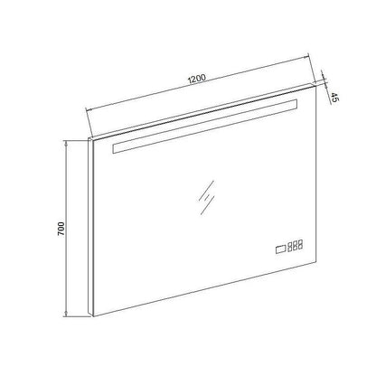 radio en bluetooth 120 met spiegelverwarming