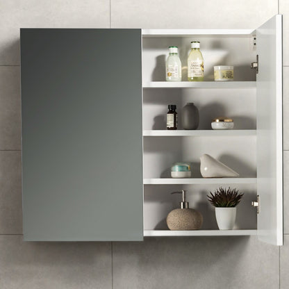 Spiegelkast Tieme in hoogglans wit 80x70x16cm