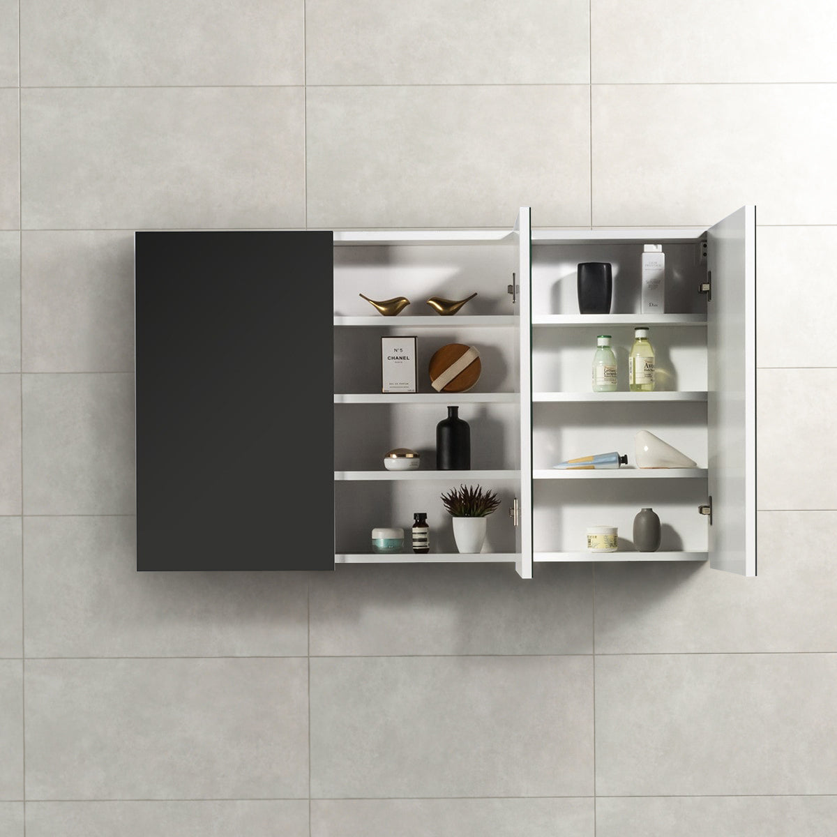 Spiegelkast Tieme in hoogglans wit 120x70x16cm