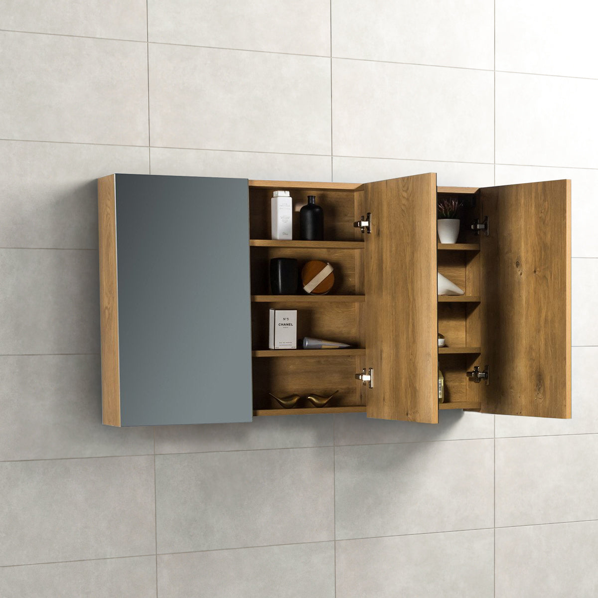 Spiegelkast Tieme in mat eiken 120x70x16cm