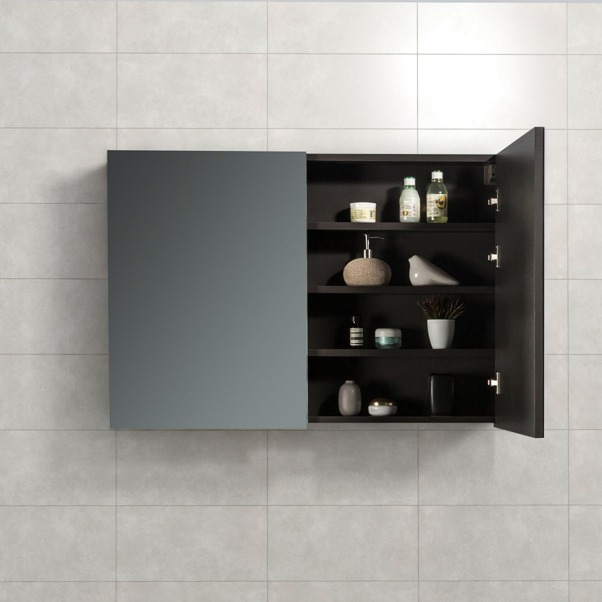 Spiegelkast Tieme in mat grijs 100x70x16cm