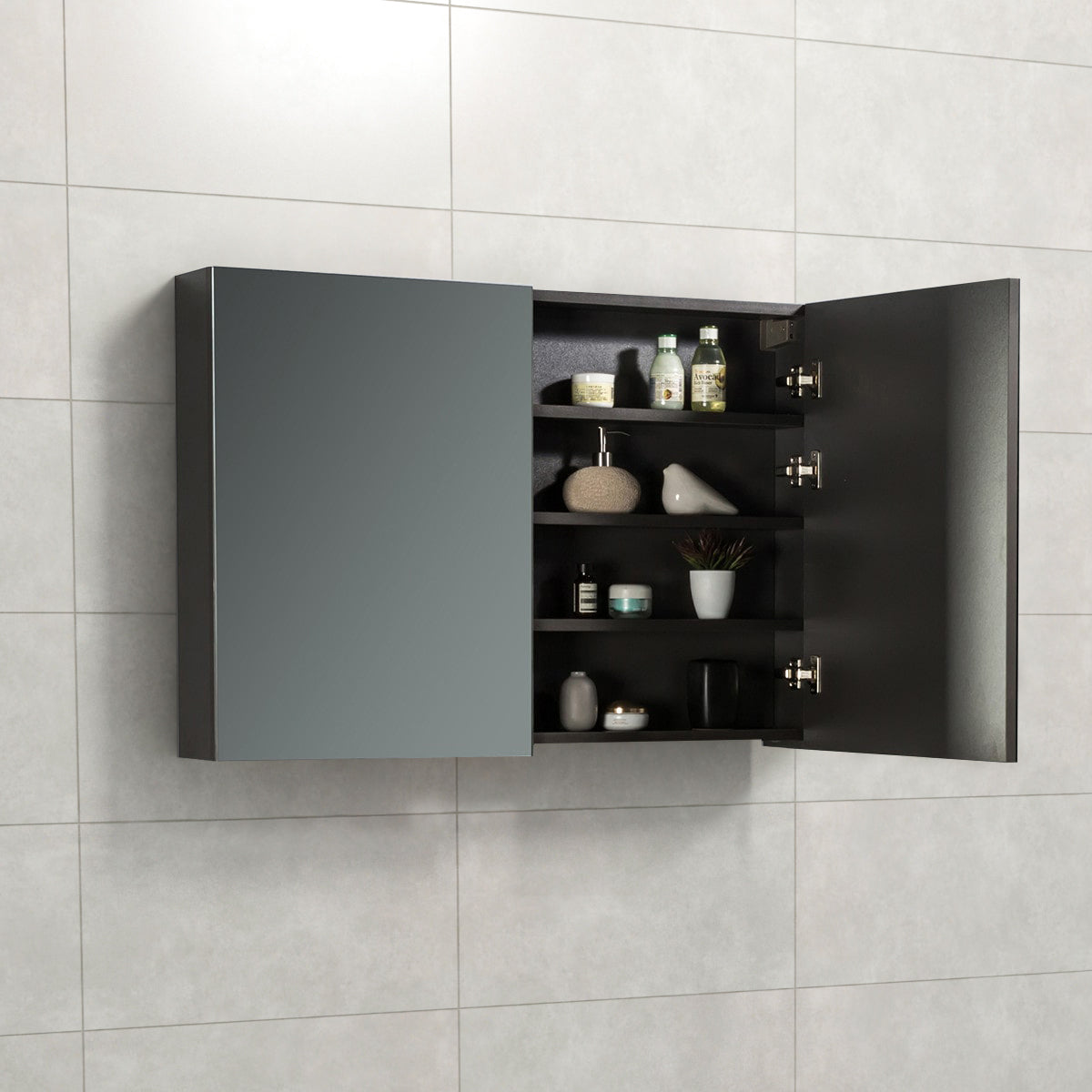 Spiegelkast Tieme in mat grijs 100x70x16cm