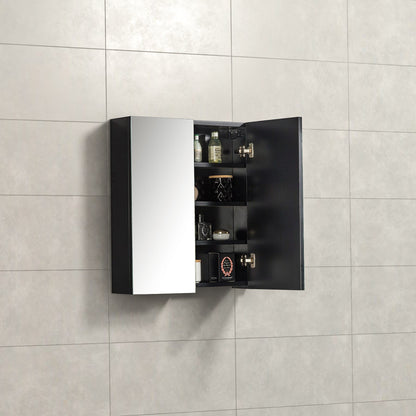 Spiegelkast Tieme in mat zwart 60x70x16cm