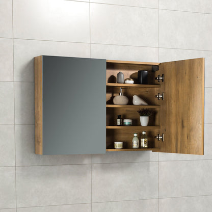 Spiegelkast Tieme in mat eiken 100x70x16cm