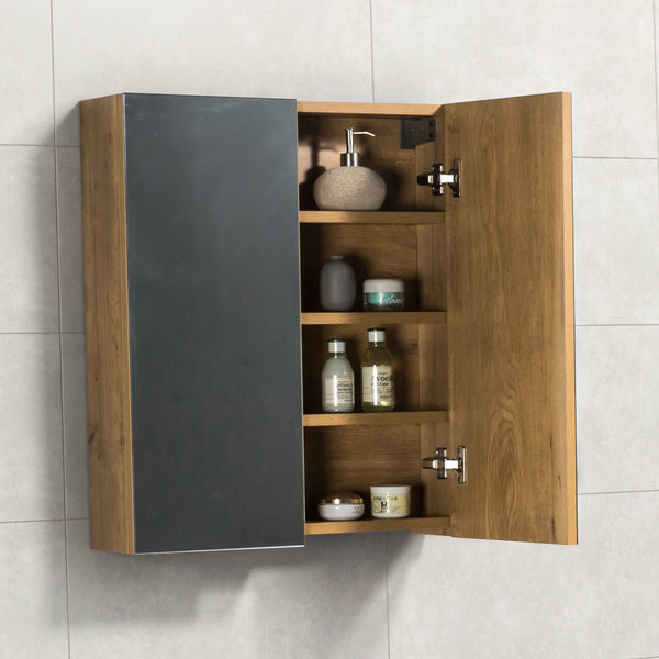 Spiegelkast Tieme in mat eiken 60x70x16cm